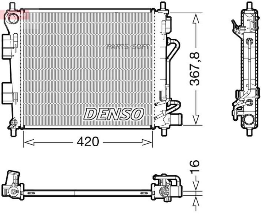 DENSO DRM41018 Радиатор 1шт