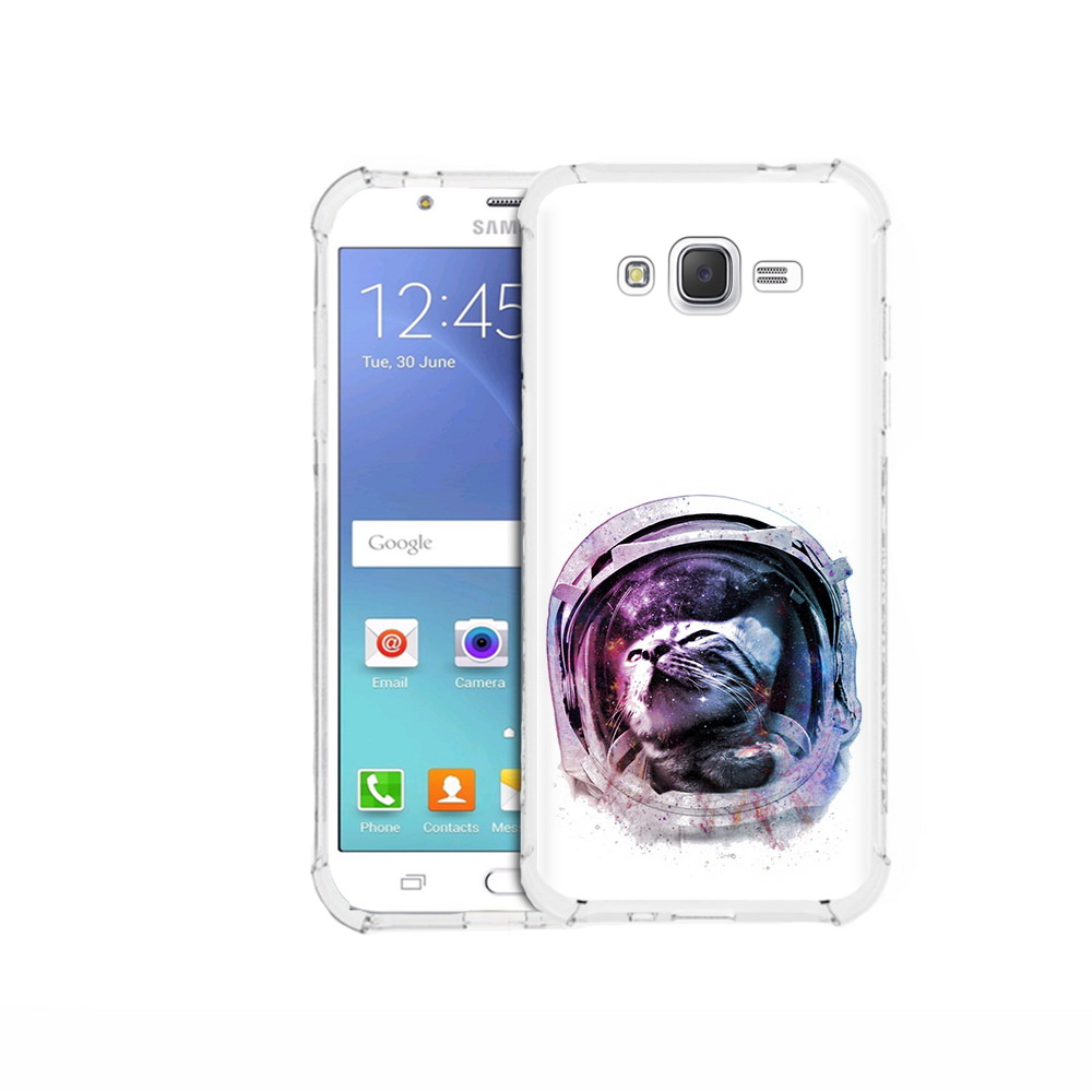 

Чехол MyPads Tocco для Samsung Galaxy J5 (2015) кот в шлеме (PT15272.579.396), Прозрачный, Tocco