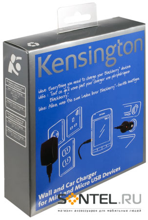 

Зарядное устройство авто/розетка мини/микро-USB K38057EU, Kensington