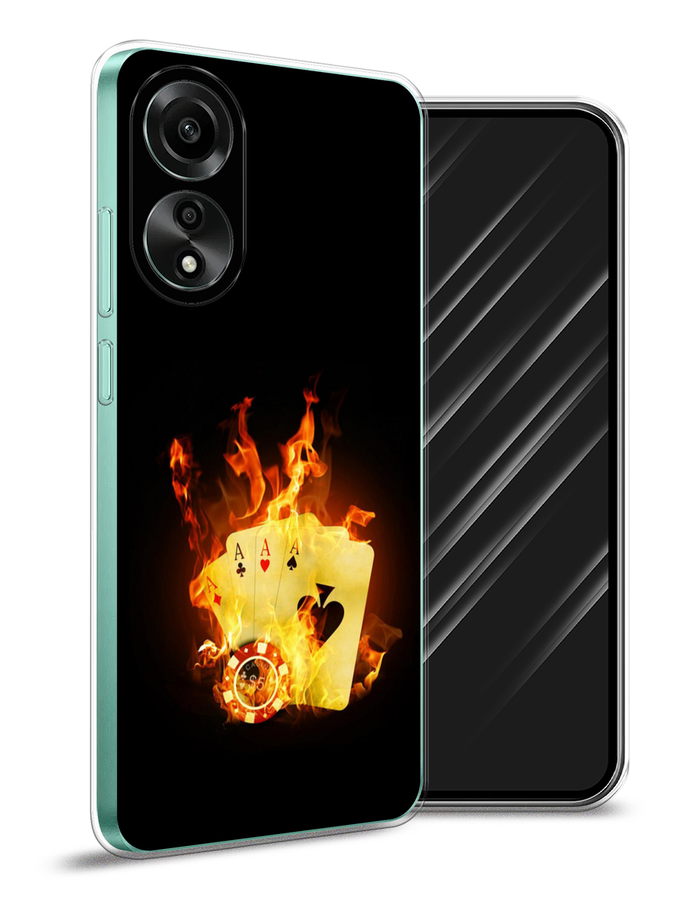 

Чехол Awog на Oppo A78 4G "Горящие карты", Черный;оранжевый, 2514750-1