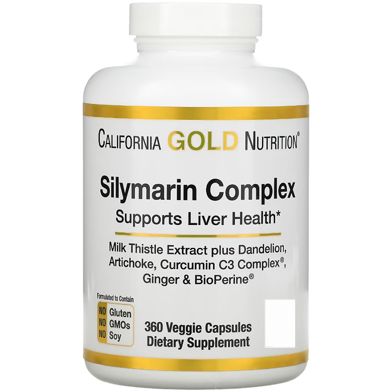 Купить Витамины California Gold Nutrition Silymarin Complex Силимариновый Комплекс, 360шт