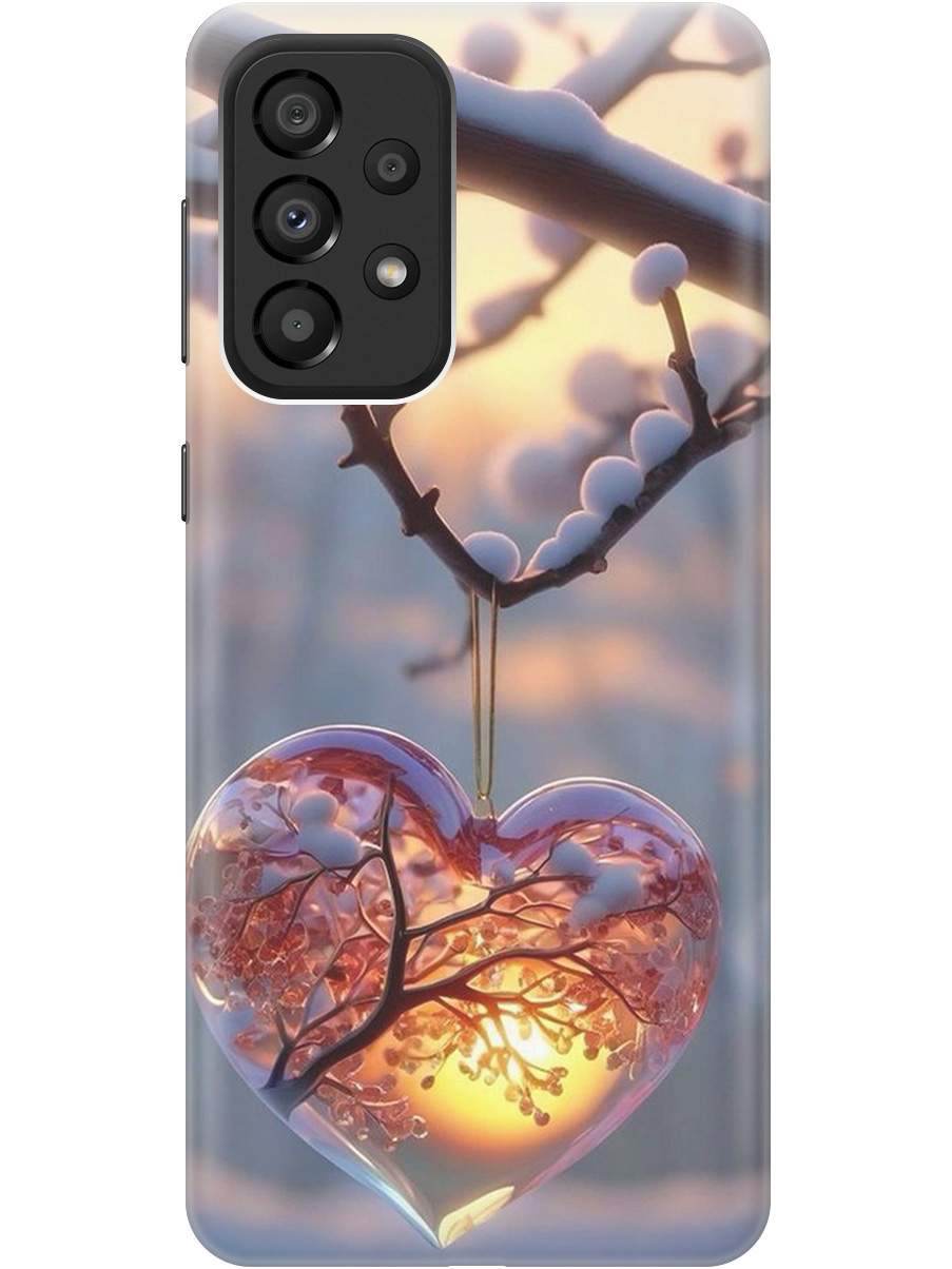 

Силиконовый чехол на Samsung Galaxy A33 5G с принтом "Ледяное сердце", Прозрачный;белый;желтый;оранжевый, 740132991