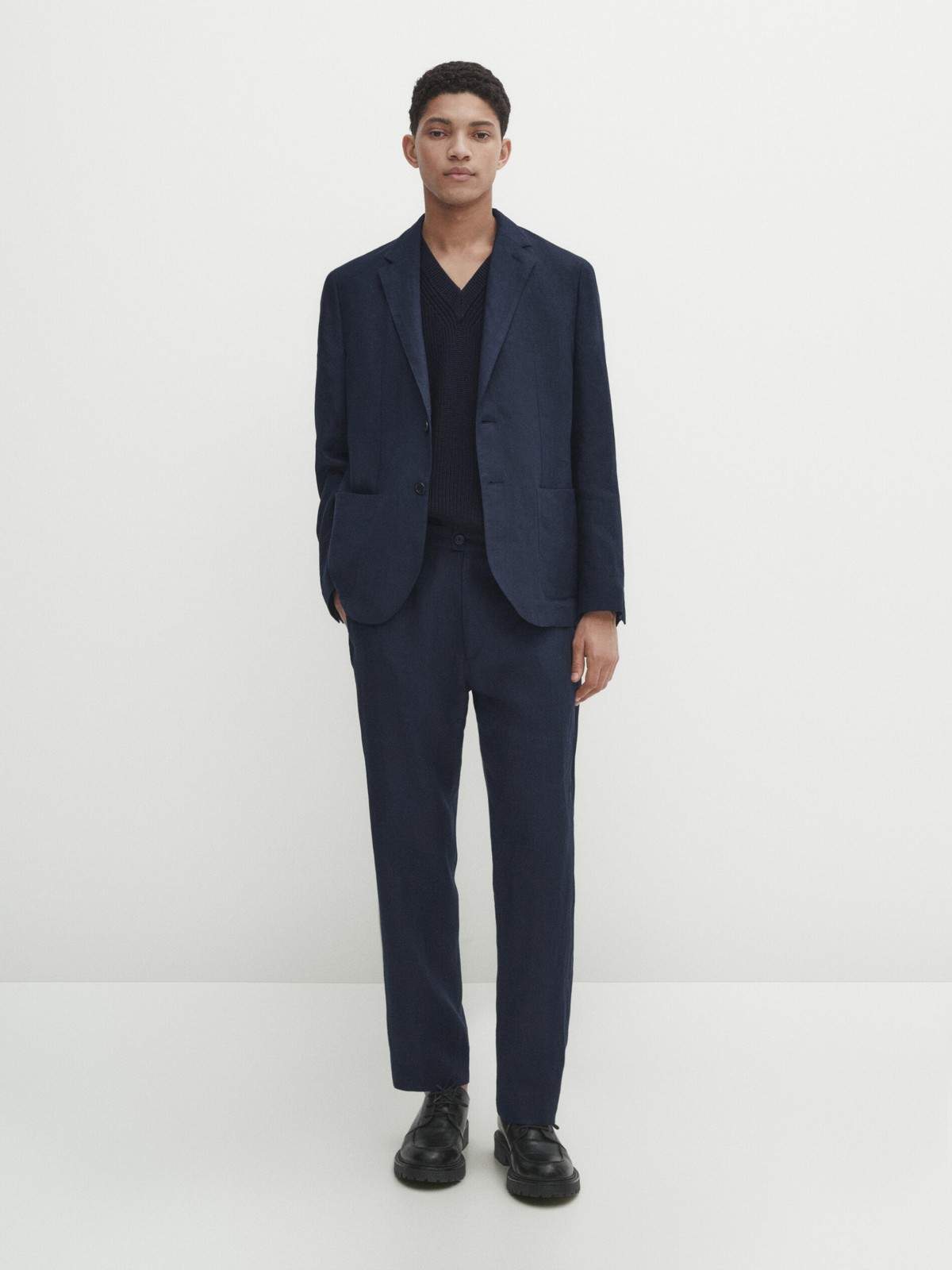 

Брюки мужские Massimo Dutti 0084/102-I2024 синие 40 EU, Синий, 0084/102-I2024