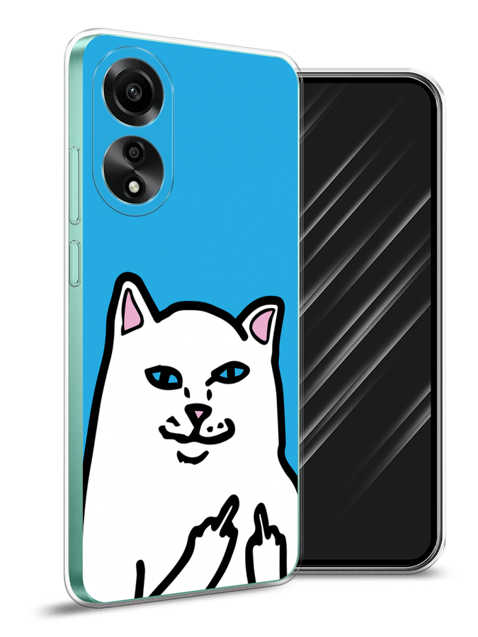 

Чехол Awog на Oppo A78 4G "Кот жесть", Белый;голубой;черный, 2514750-1