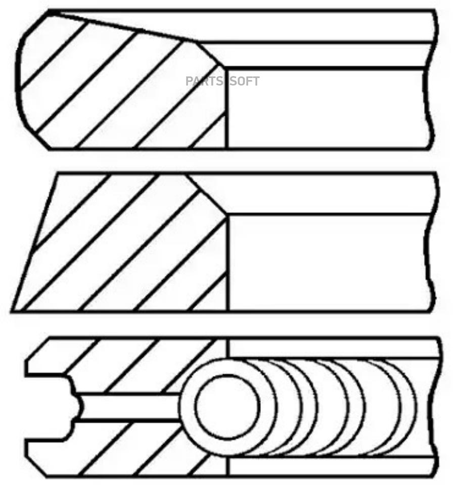 

08-123700-00_кольца поршневые! d93.67x2.5x2x4 STD (1)\ Ford Transit 2.5D/TD 84>