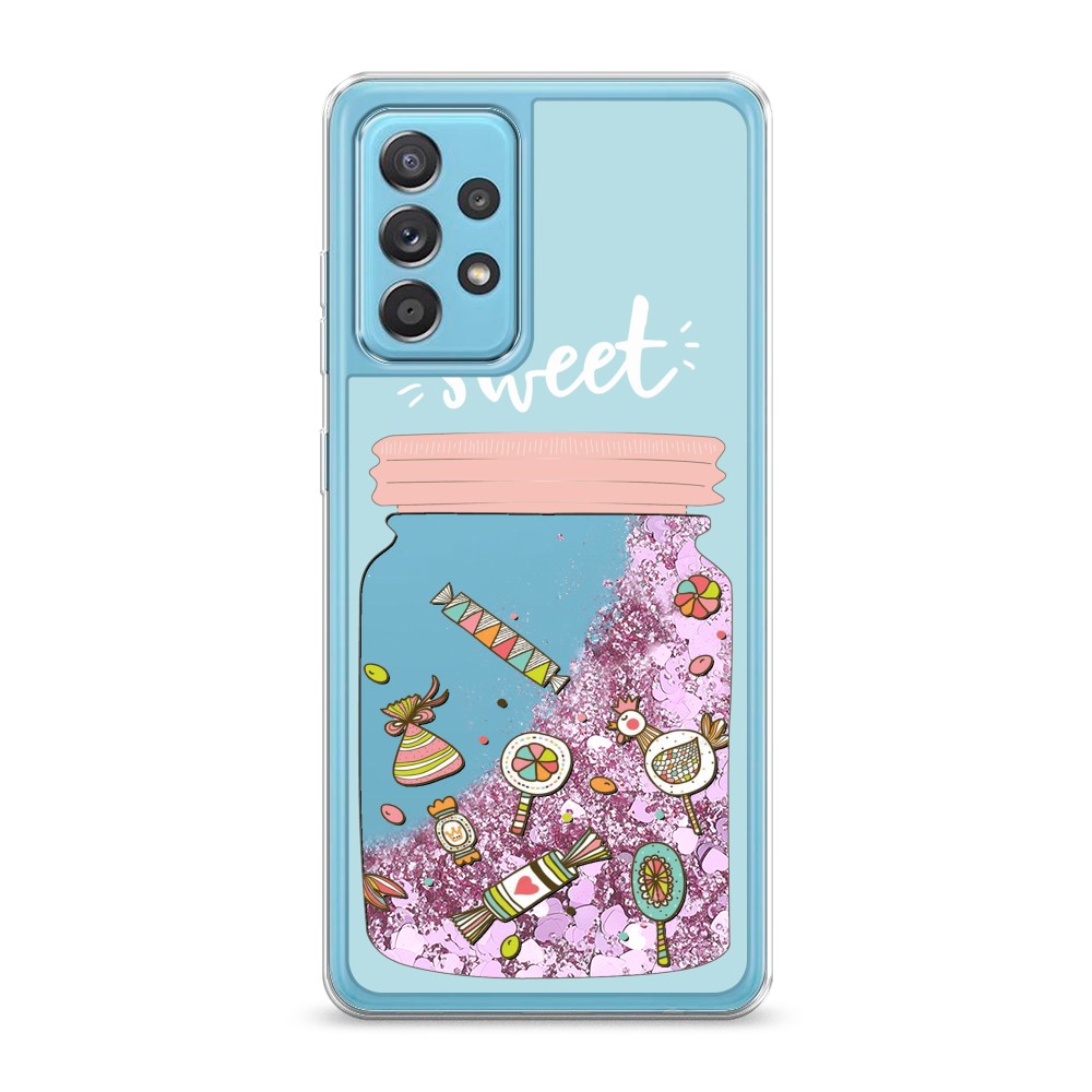 

Жидкий чехол с блестками "Конфетки в банке" на Samsung Galaxy A52s