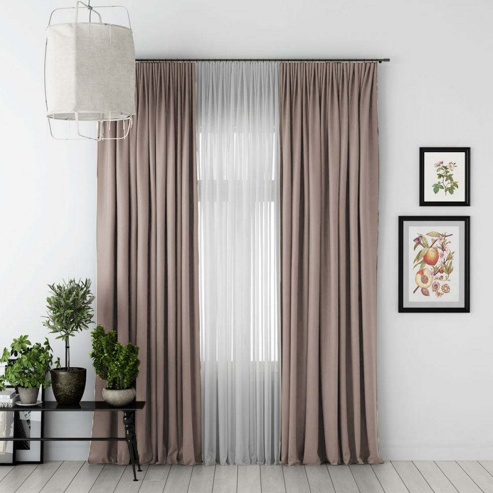 

Eleganta Шторы Eleganta Блэкаут 275х290 - 2 шт srs864482 (HXN BK220-105/280 BL Порт. ткань