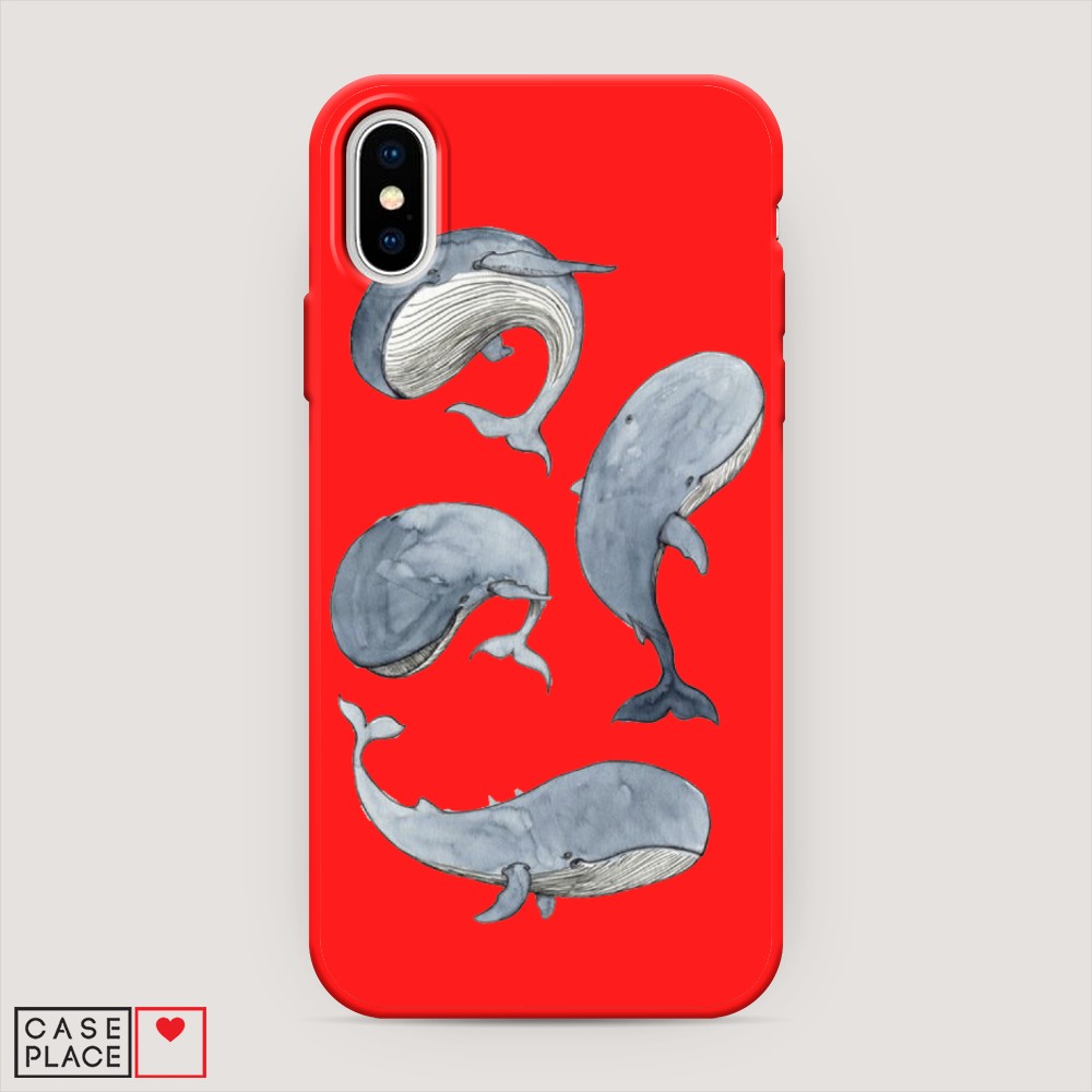 

Чехол Awog на Apple iPhone X (10) / Айфон X (10) "Киты", Разноцветный, 11053-1