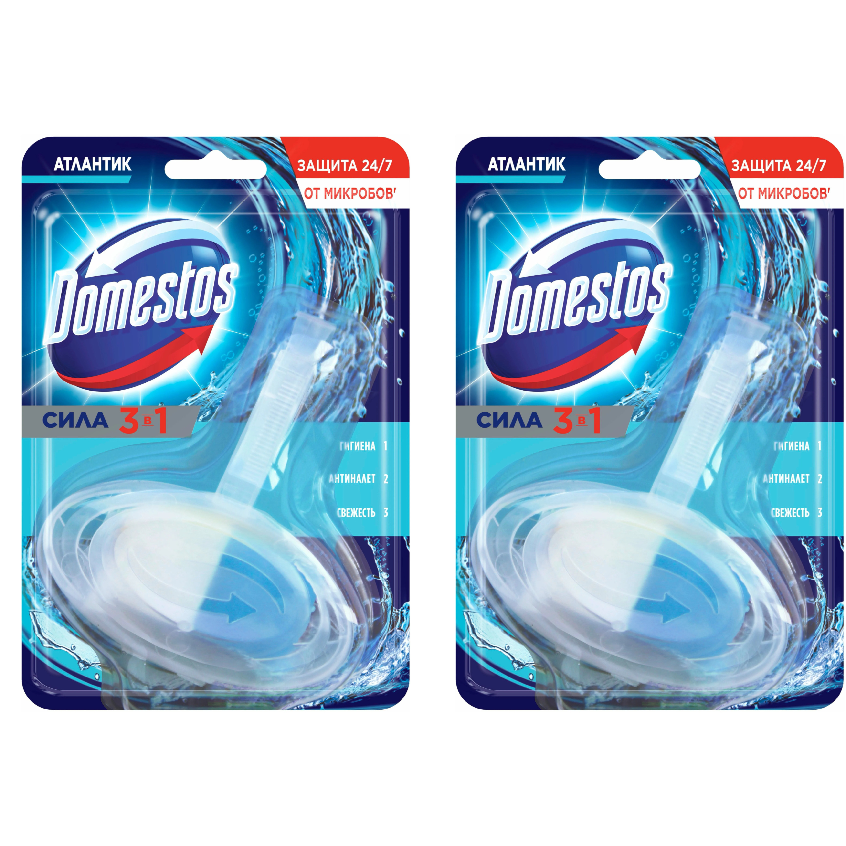 

Подвеска для унитаза DOMESTOS Атлантик, 40г, 2уп, Атлантик, 2 уп