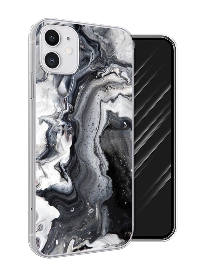 

Чехол Awog на Apple iPhone 11 / Айфон 11 "Бело-черные сложные полосы", Разноцветный, 12150-1