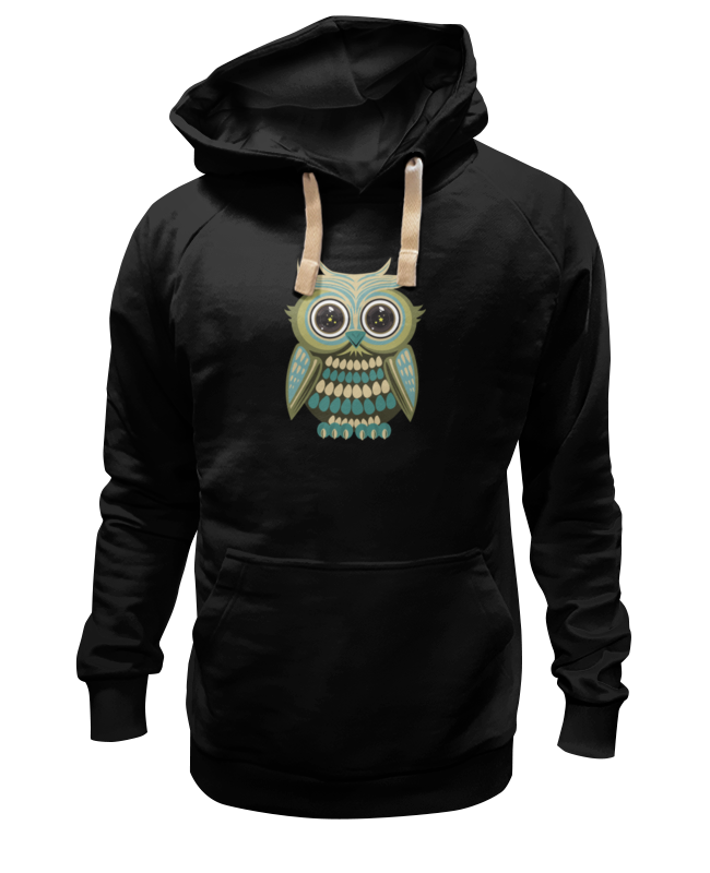 

Толстовка унисекс Printio Сова (owl) черная L, Черный, Сова (owl)