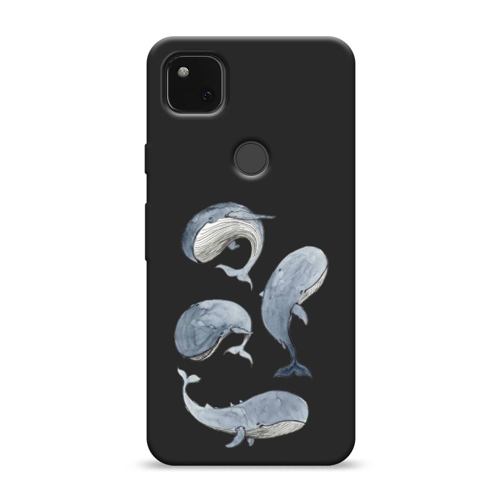 

Матовый силиконовый чехол "Киты" на Google Pixel 4A