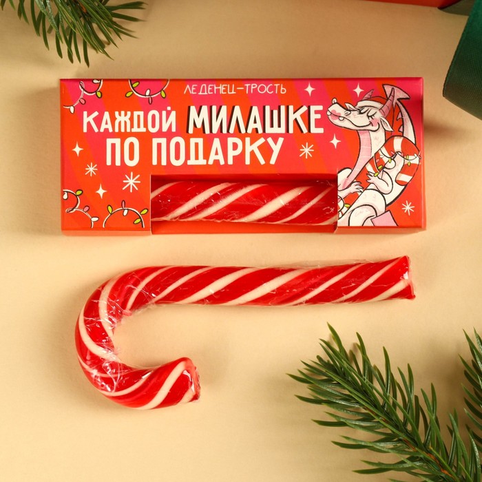 

Леденец Фабрика Счастья трость каждой зайке по-подарку со вкусом клубники 15 г