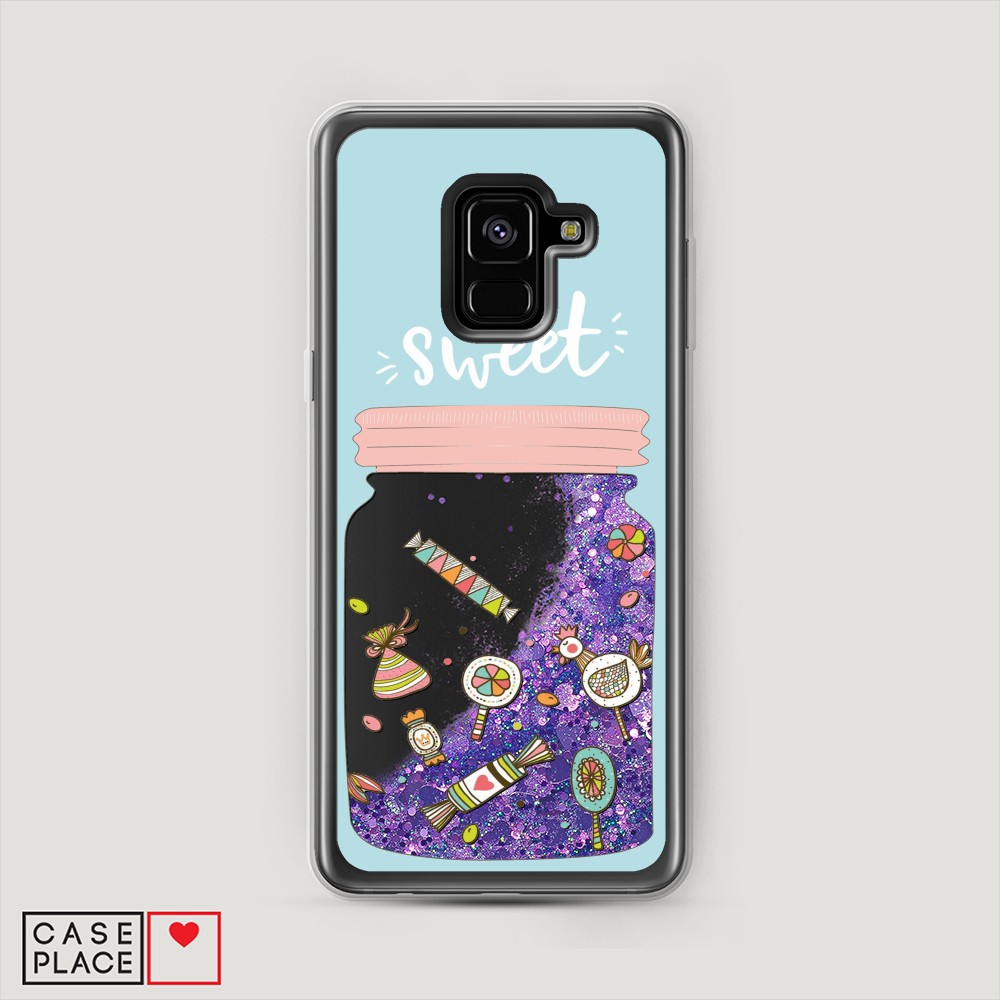 

Чехол Awog на Samsung Galaxy A8 2018 "Конфетки в банке", Разноцветный, 25492-1