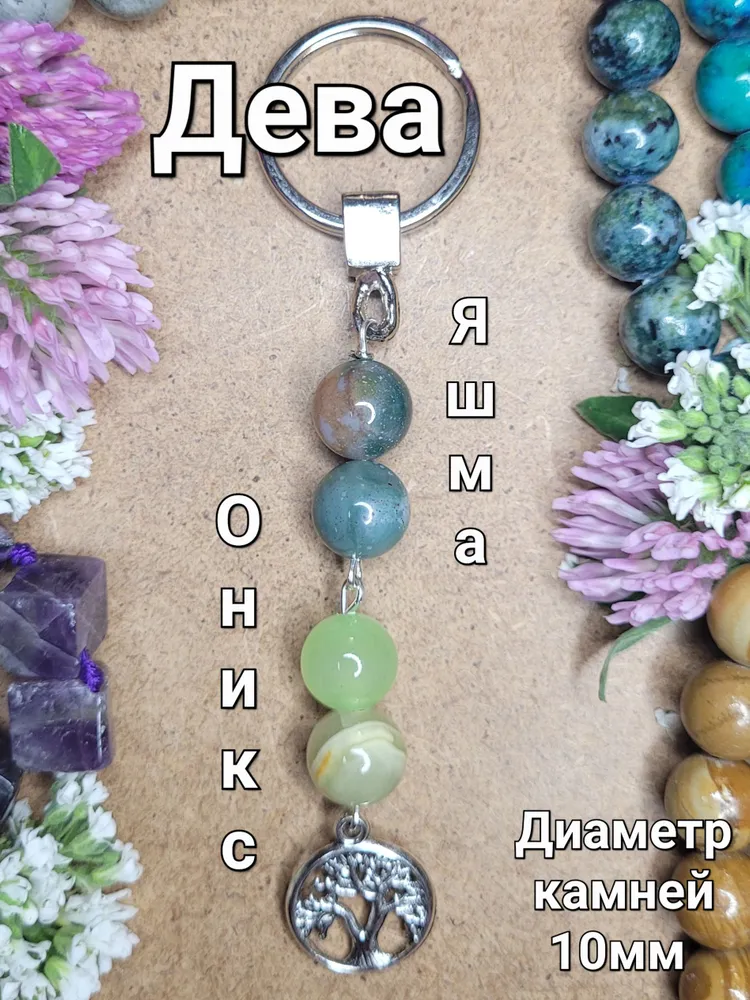 

Брелок унисекс Temerdash 4 камня дева, Разноцветный, 4 камня