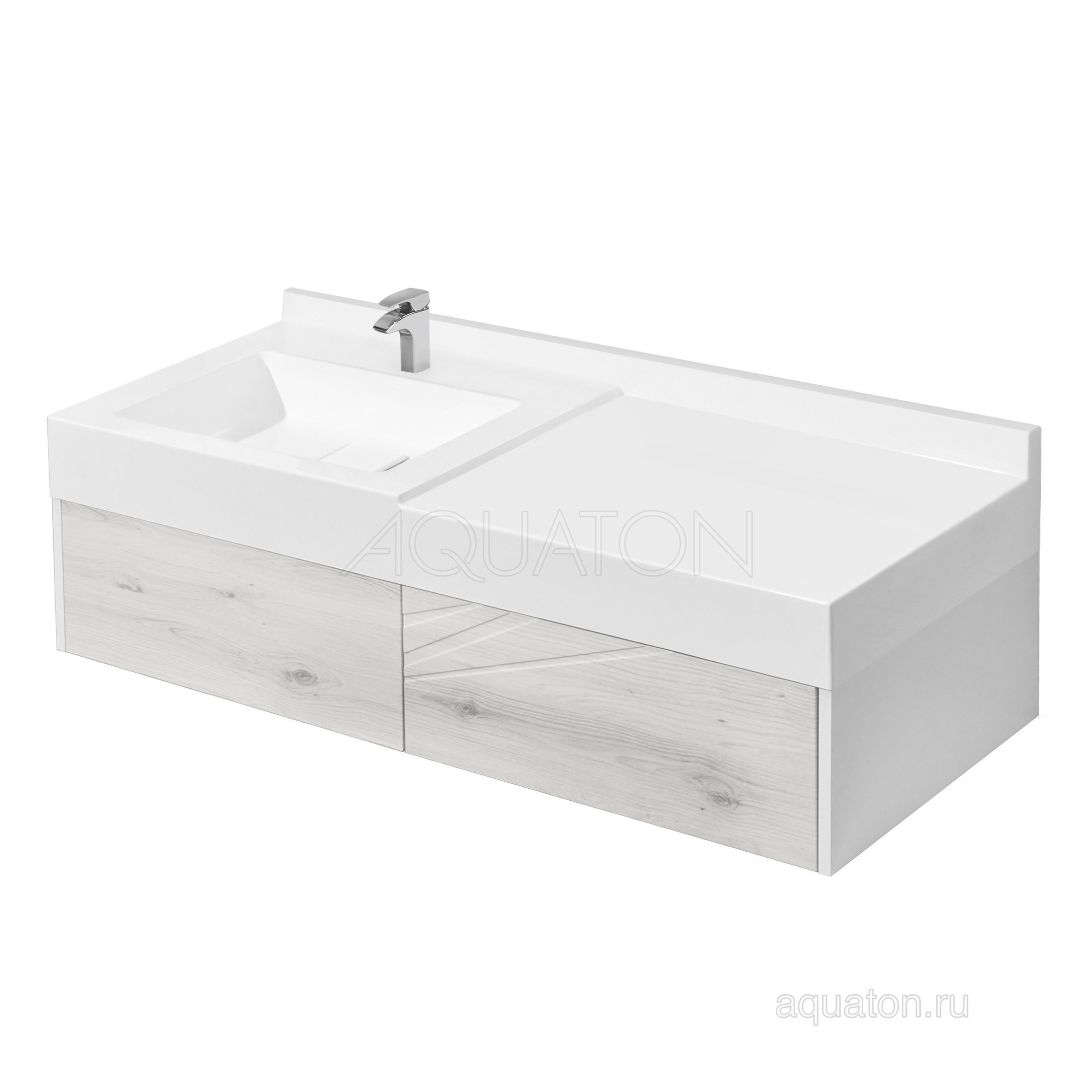 

Тумба под раковину AQUATON Сакура 120 подвесная, светлое дерево (1A219701SKW80)