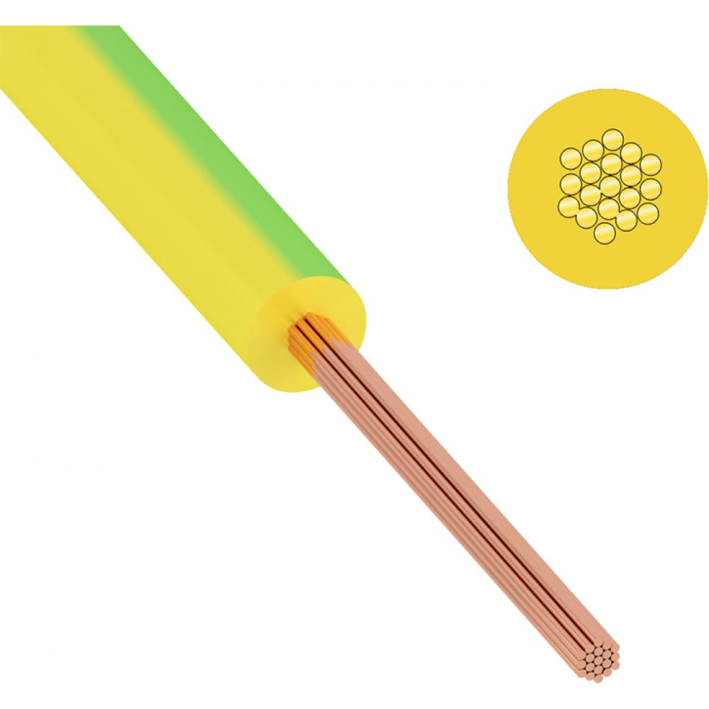 

Провод ПуГВ, ПВ-3 ККЗ 16 кв.мм 100 м желтый-зеленый ГОСТ 01-8623-3