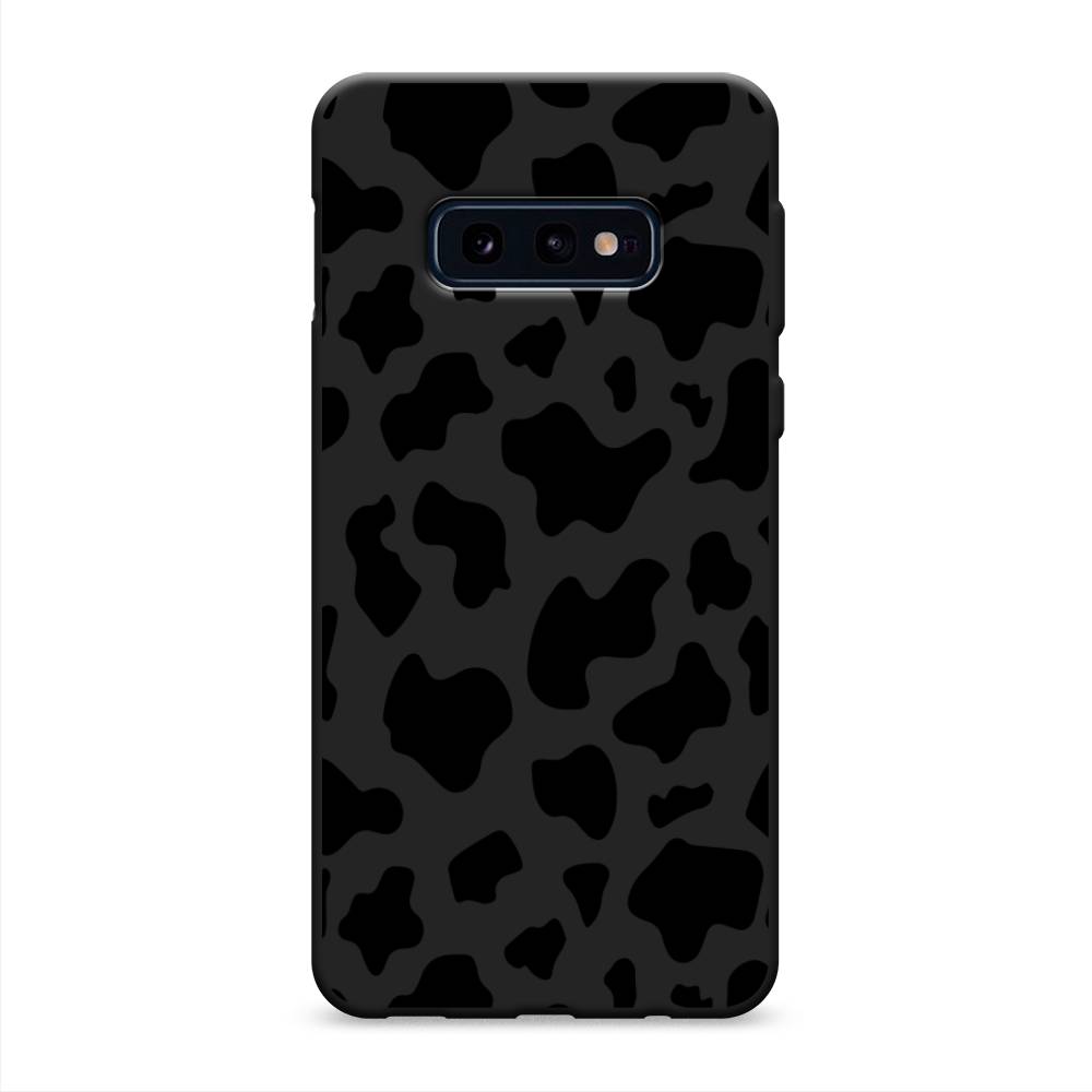 фото Матовый силиконовый чехол "пятна коровы черные" на samsung galaxy s10e awog