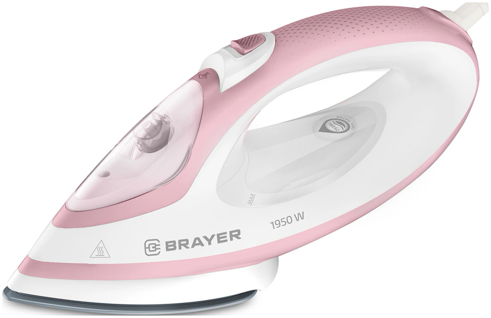Утюг Brayer 4080BR белый, розовый утюг brayer 4002br