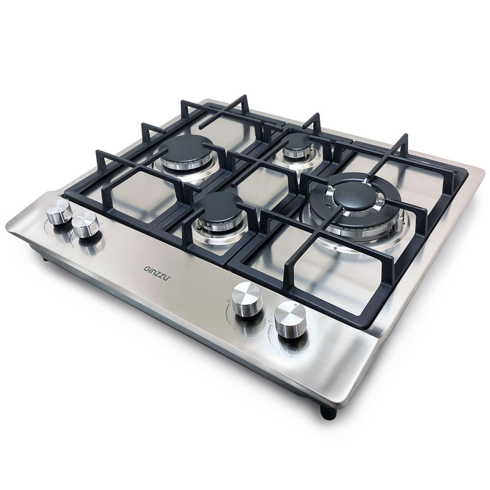 

Встраиваемая варочная панель газовая Ginzzu HCG-423 серебристый, HCG-423