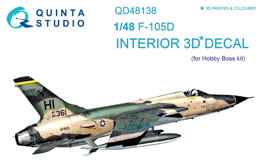 

QD48138 3D Декаль интерьера кабины F-105D для модели HobbyBoss, Цветной
