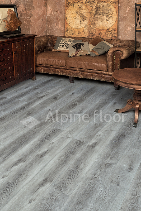 

Плитка Alpine Floor Premium XL ЕСО 7-8 Дуб Гранит 1524x180x8 2.19 м2, Темно-серый;серый, Premium Xl Eco