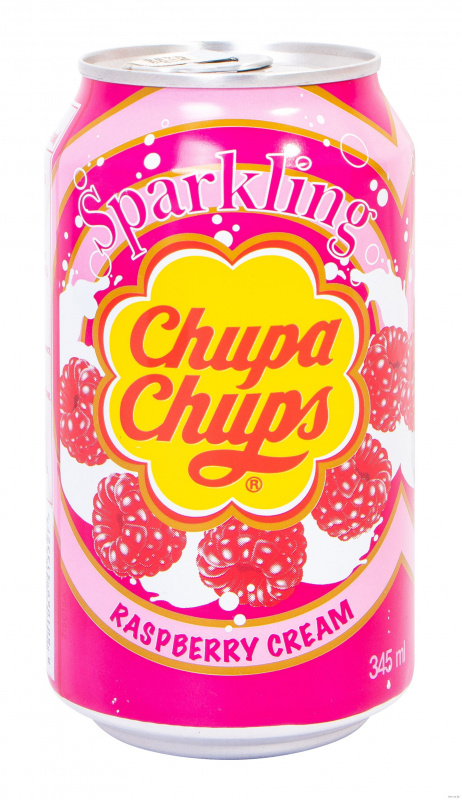 Напиток Chupa Chups Raspberry Cream газированный, безалкогольный, 345 мл