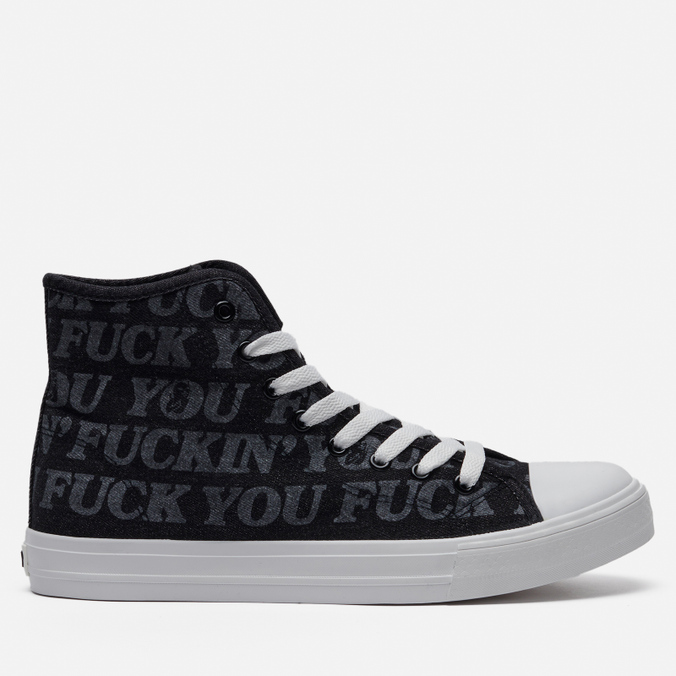 

Кеды унисекс Ripndip Fuckin Fuck High Top черные 35 EU, Fuckin Fuck High Top