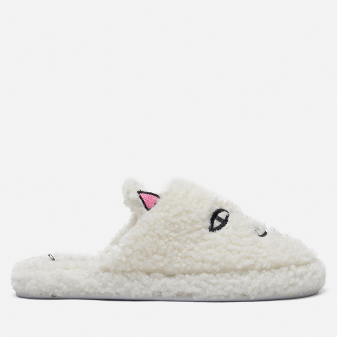 Тапочки унисекс Ripndip Nerm Face Fuzzy House Slippers белые 45-46 EU