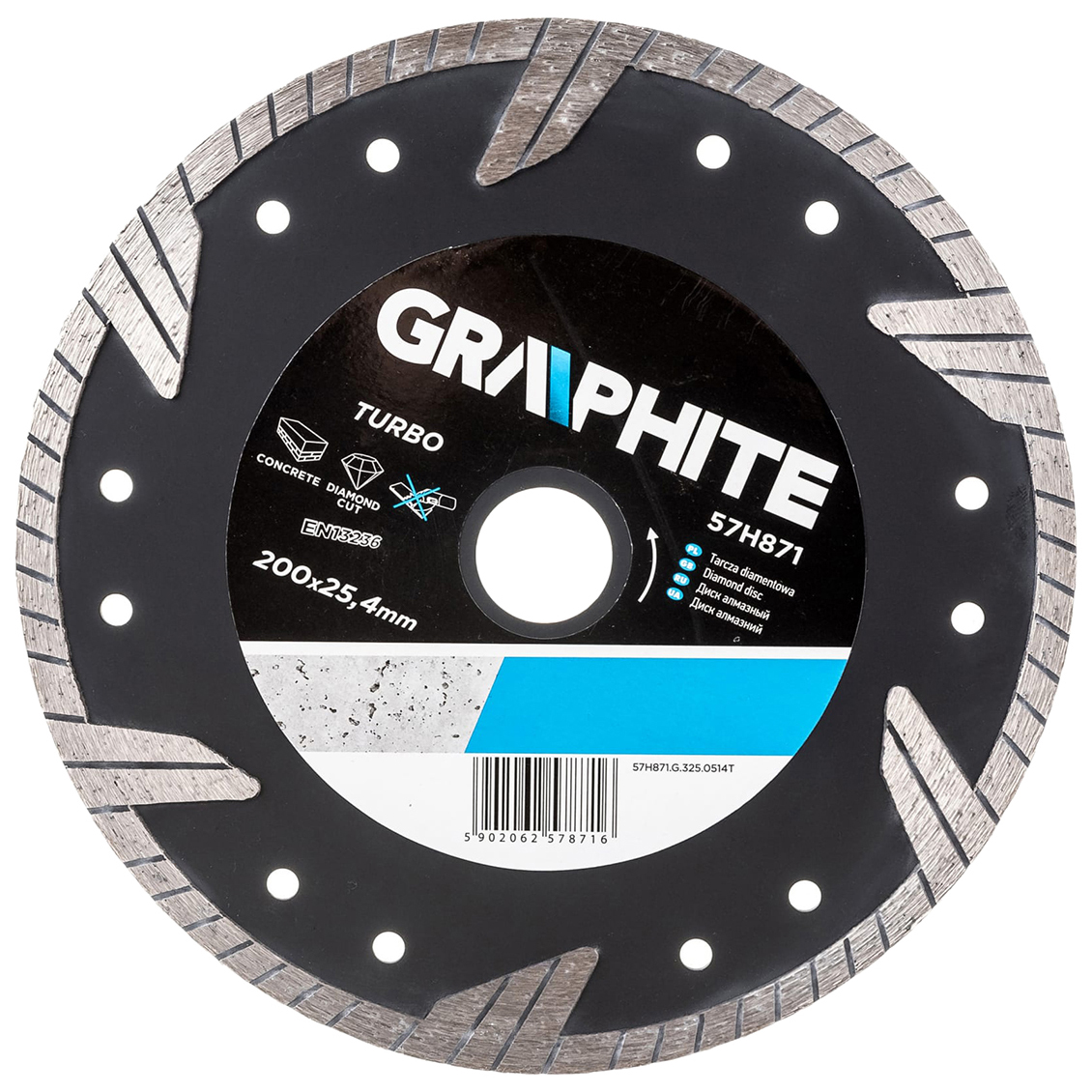 фото Graphite диск алмазный 200 x 25.4мм turbo 57h871