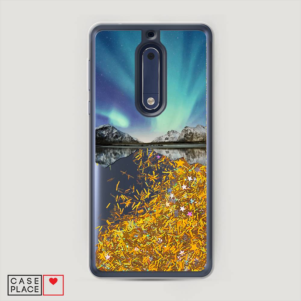 

Чехол Awog "Горное озеро и сияние" для Nokia 5, 120290-1