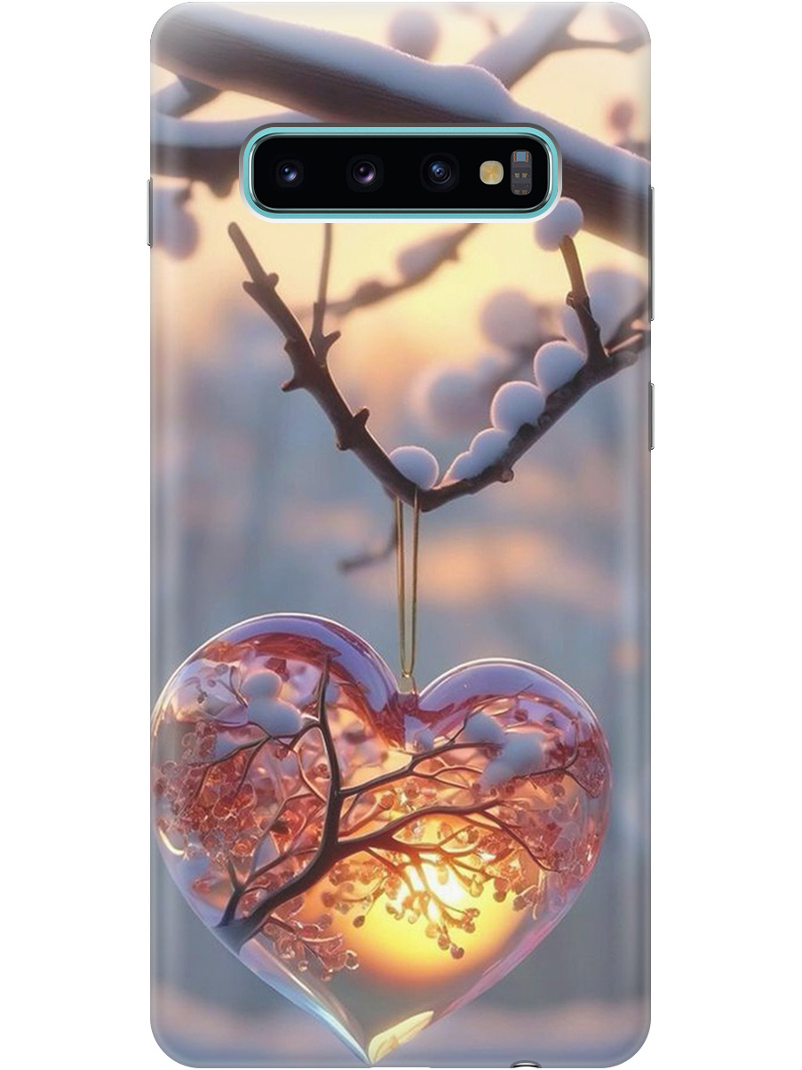 

Силиконовый чехол на Samsung Galaxy S10+ с принтом "Ледяное сердце", Прозрачный;белый;желтый;оранжевый, 720461191