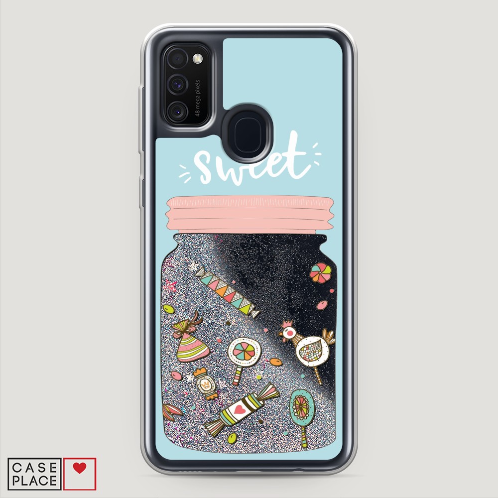 

Чехол Awog на Samsung Galaxy M21 "Конфетки в банке", Разноцветный, 29791-1