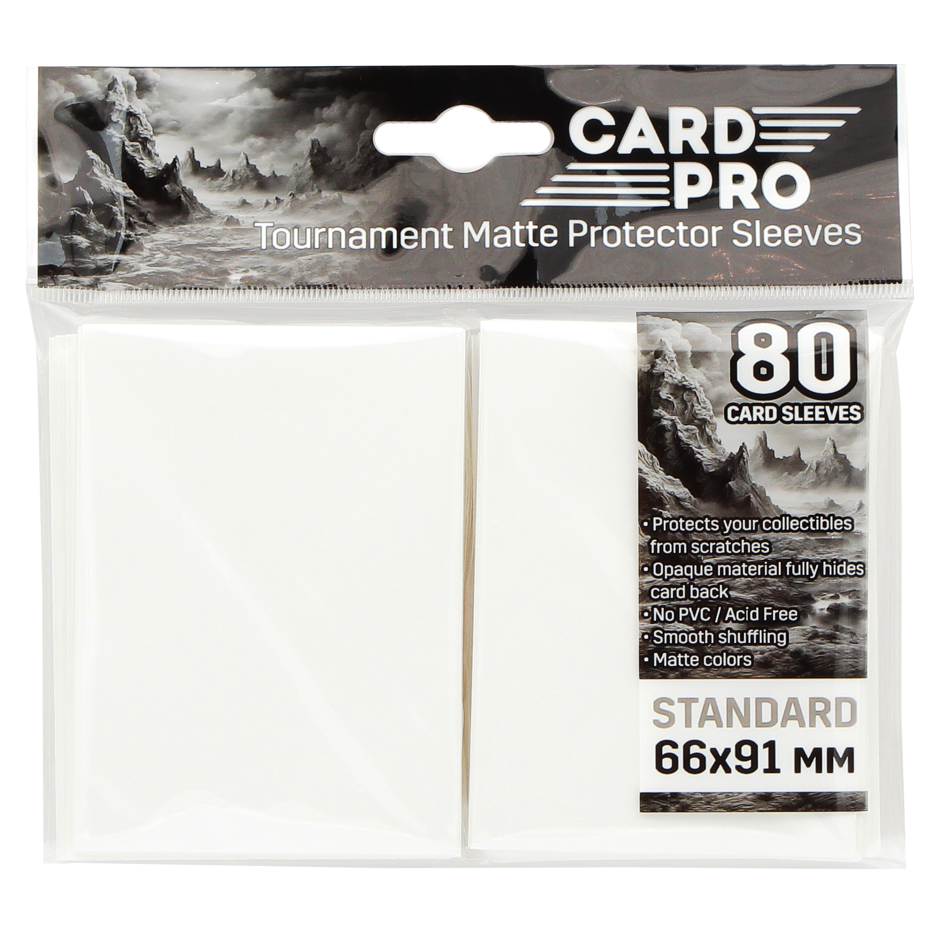

Протекторы Card-Pro для ККИ - Белые 80 шт. 66x91 мм, Белый, Белые