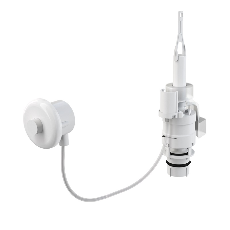 Кнопка пневматического смыва на расстоянии, ручное управление, белый. Alcaplast (MPO10)