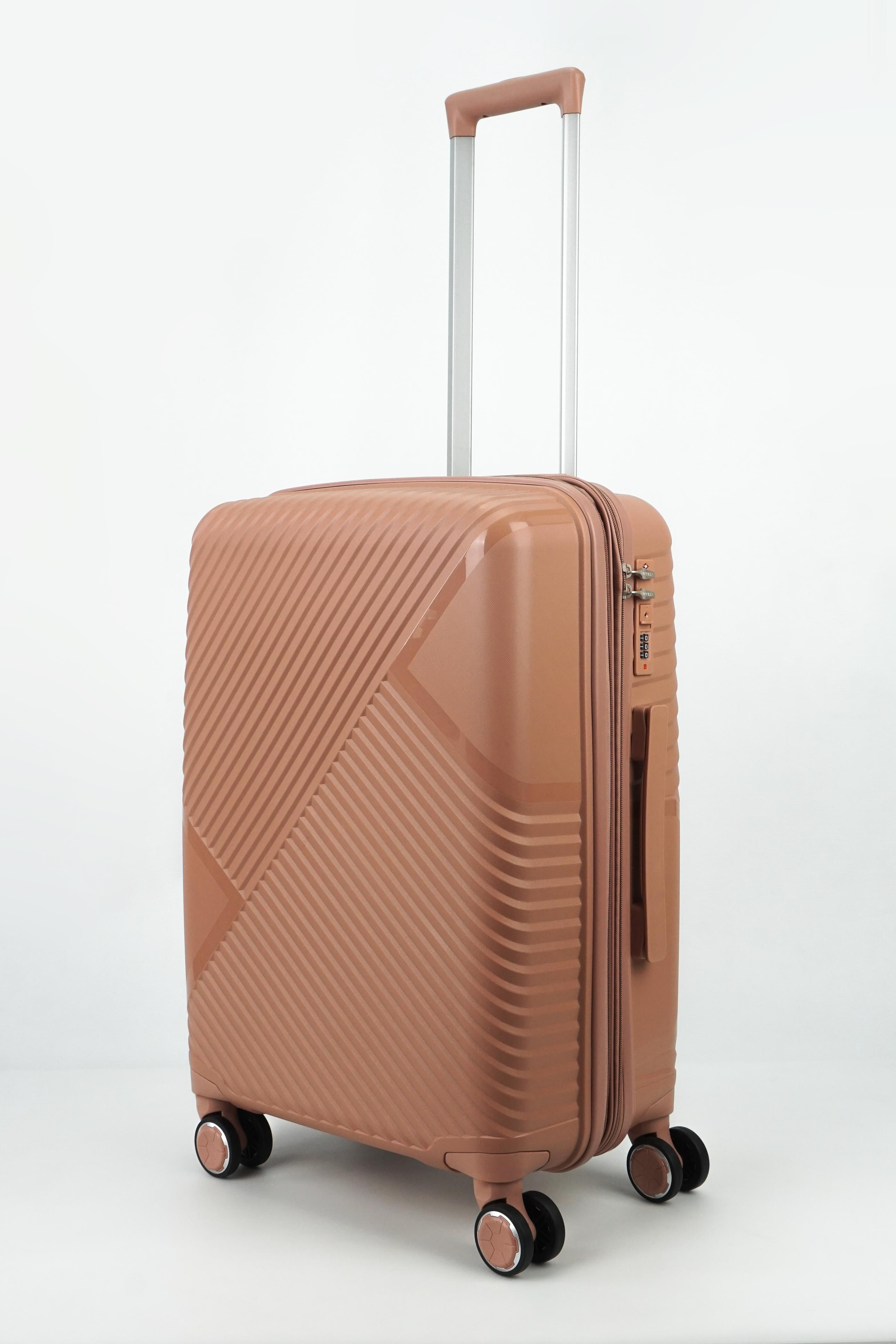 Чемодан унисекс Sweetbags Диагональные линии чайная роза 62х40х25 см 7490₽