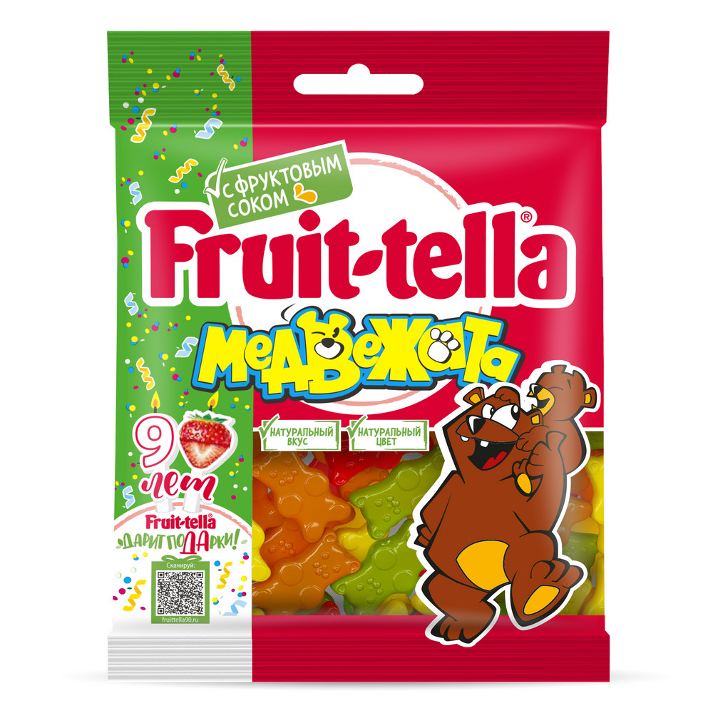 Мармелад жевательный Fruit-tella Медвежата с фруктовым соком 70 г