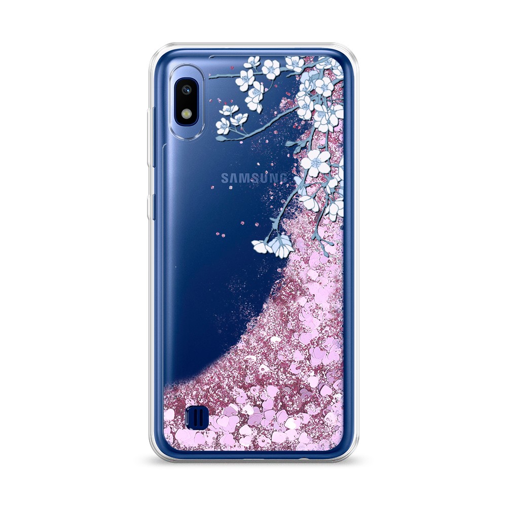 

Жидкий чехол с блестками "Цветочная фантазия 3" на Samsung Galaxy A10, 27994-1