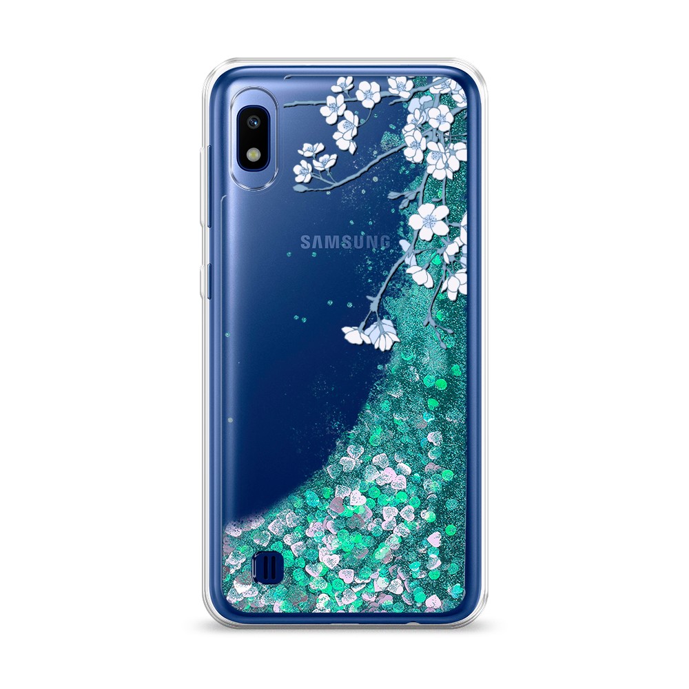 

Жидкий чехол с блестками "Цветочная фантазия 3" на Samsung Galaxy A10