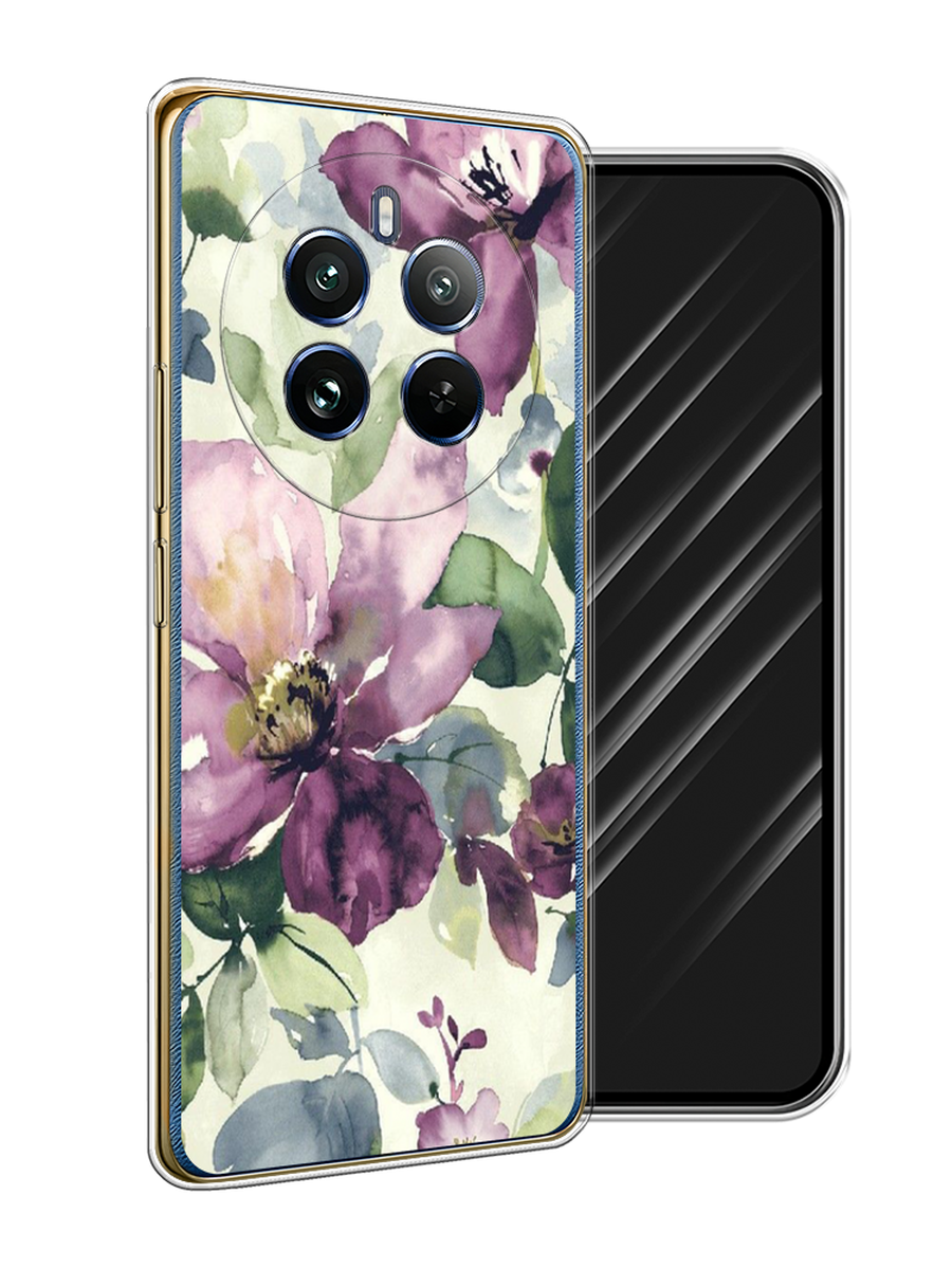 

Чехол Awog на Realme 12 Pro/Realme 12 Pro Plus "Сиреневые цветы-акварель", Фиолетовый, 2516250-1