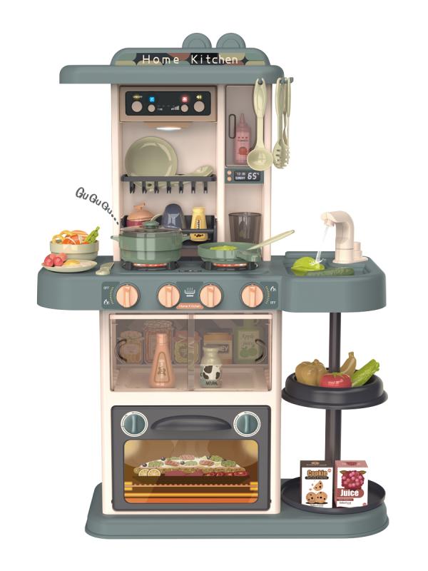 Детская игровая кухня Funky Toys Fashion Kitchen 38 предм. серая 51,5х23,5х72см FT88333 детская кухня qun feng toys modern kitchen 4 в 1