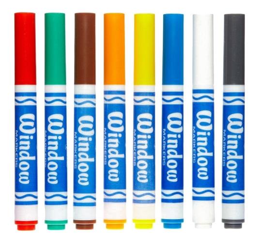 фото 8 смываемых маркеров для рисования на стекле crayola