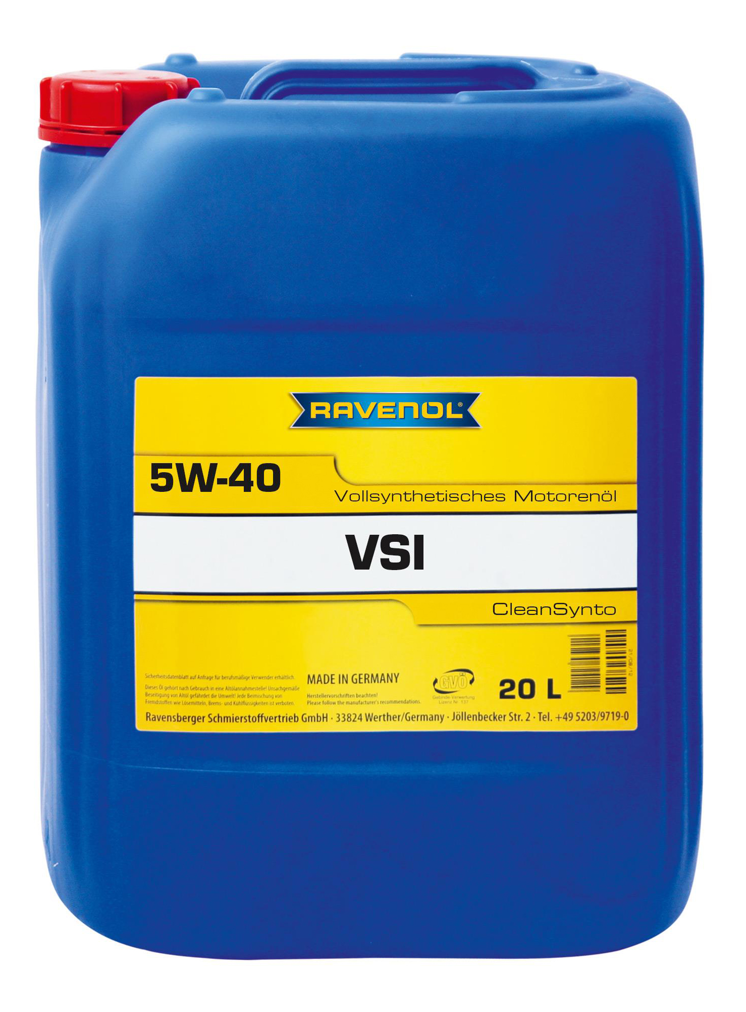 фото Моторное масло ravenol vsi sae 5w-40 20л