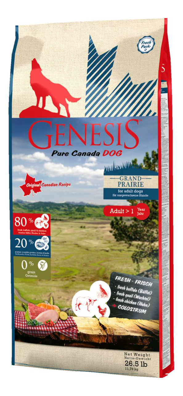 фото Сухой корм для собак genesis pure canada grand praire adult, курица, буйвол, 11.79кг