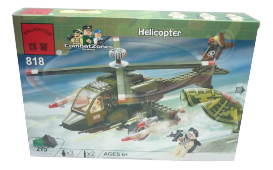 фото Конструктор пластиковый brick helicopter