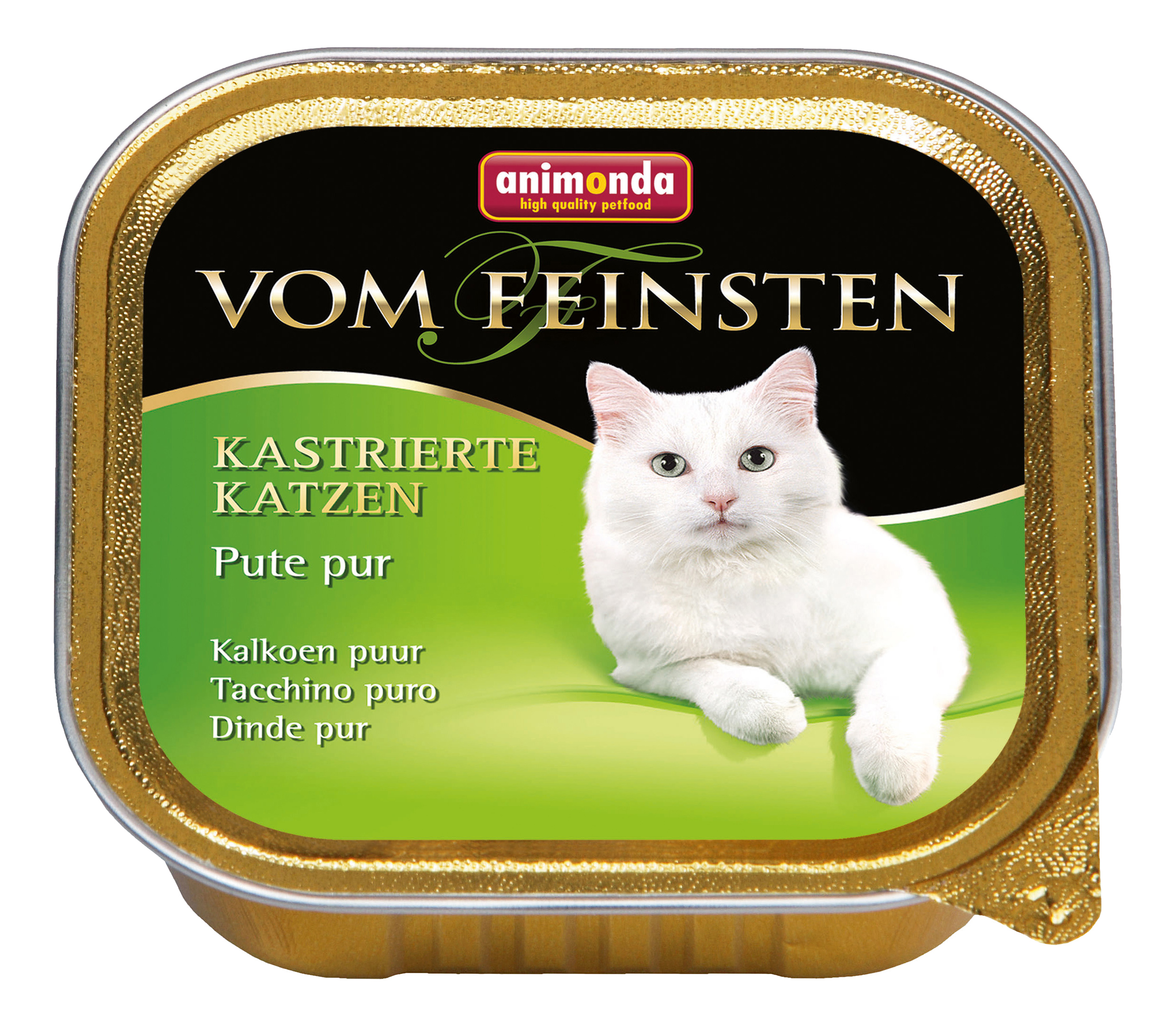 Консервы для кошек Animonda Vom Feinsten Kastrierte Katzen, с отборной индейкой, 100г