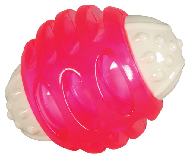 

Жевательная игрушка для собак ZOLUX Мяч Dental комбинированный, розовый, белый, 8,5 см