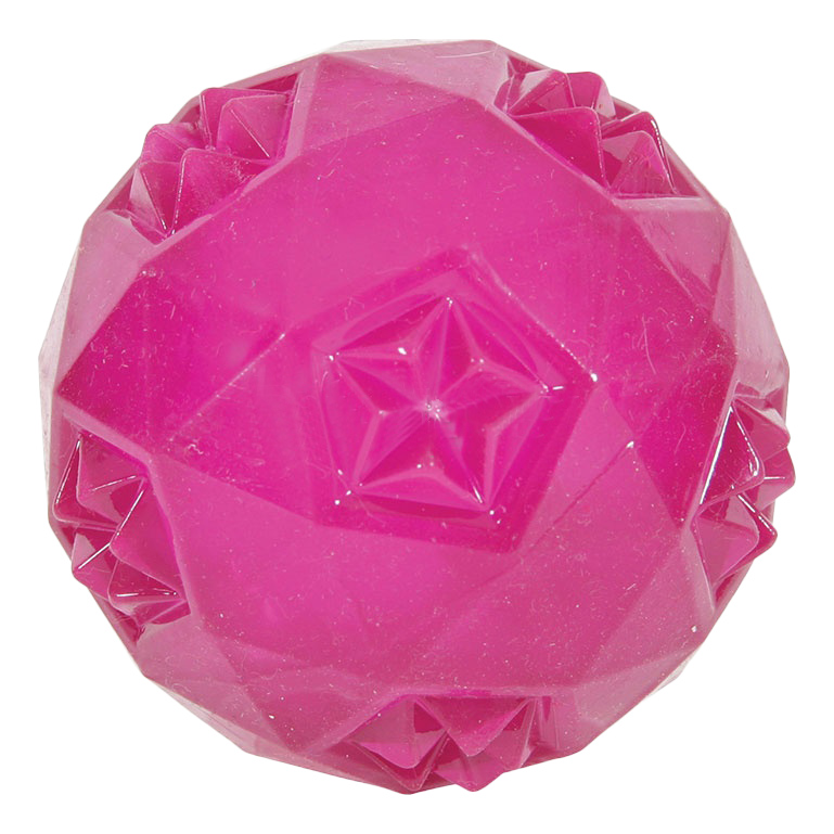 фото Жевательная игрушка для собак zolux мяч, розовый, 7,5 см