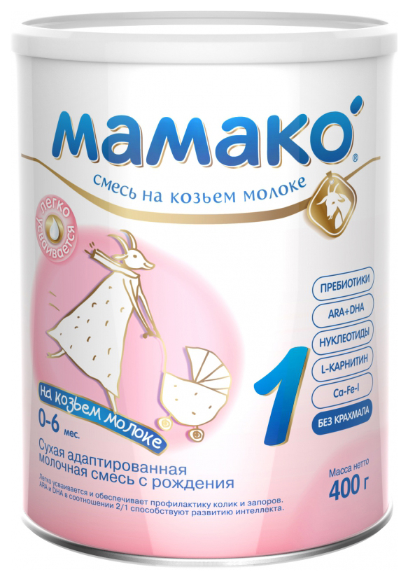 

Смесь на козьем молоке Мамако 1 от 0 до 6 мес. 400 г, 1