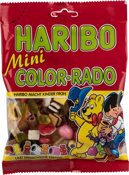 фото Мармелад жевательный haribo color-rado mini с лакрицей какао и кокосовой прослойкой 175 г